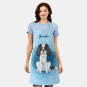 Tablier Tricolore Cavalier King Charles Spaniel Chien Sur  (Porté)