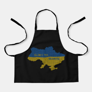 Tablier Tricot Ukraine texte de la carte d'Etat Gloire à l