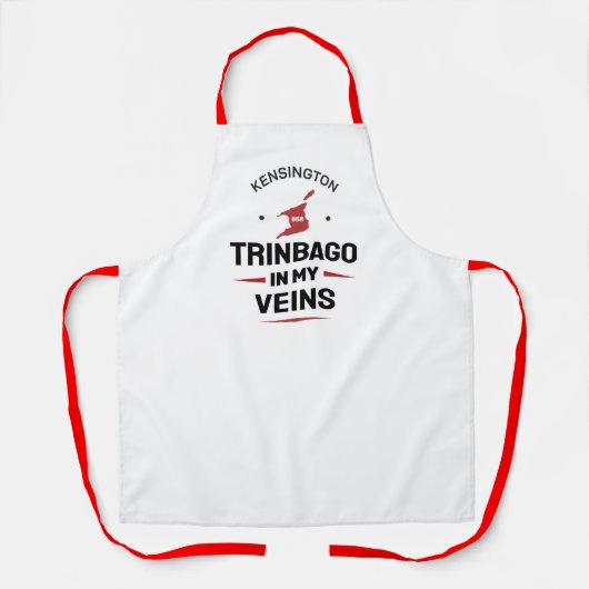 Tablier Trinbago dans mes veines | Fierté Trini BLANC (Recto)