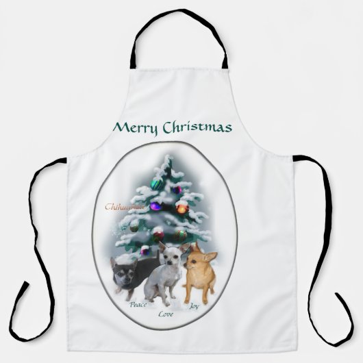 Tablier Trio de Chihuahua Noël (Recto)
