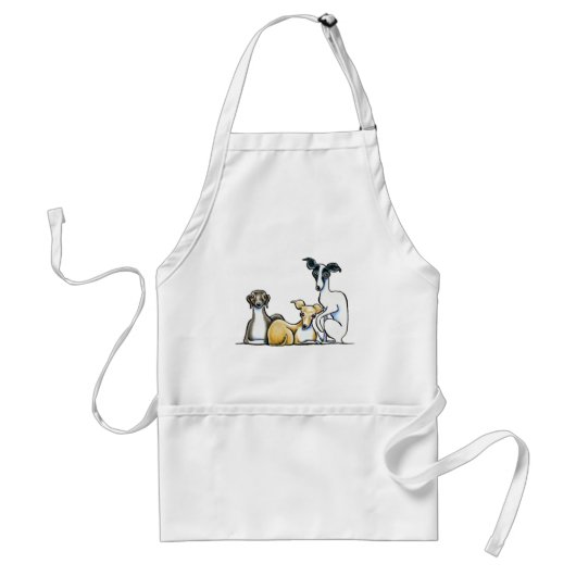 Tablier Trio italien Greyhound (Devant)