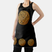 Tablier Triple Celtic Knot Swirl Mandala (Insitu)