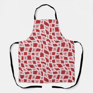 Tablier Trippy super 60s Flower Checks Rouge rose
