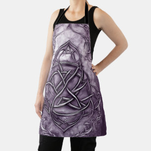 Tablier Triquetra Trinity Knot Lavender Purple Faux Métal