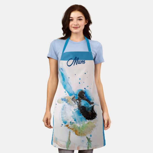 Tablier Troglodyte à dos bleu Watercolour Bébé Bleu Austra (Porté)