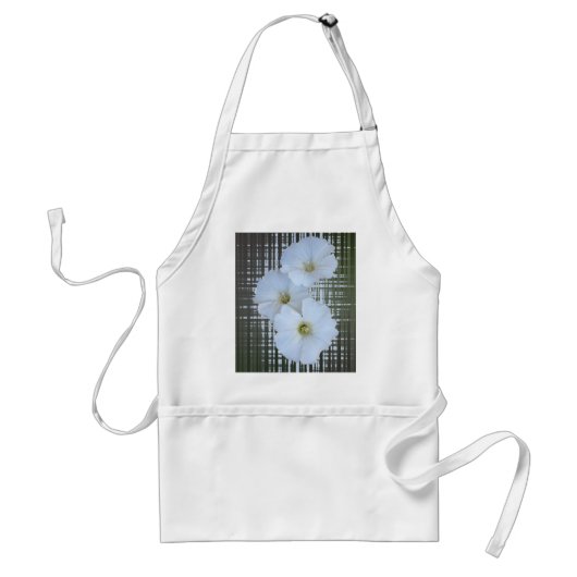 Tablier trois fleurs blanches (Devant)