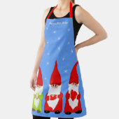 Tablier Trois Gnomes de Noël et Snowflakes (Insitu)