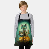 Tablier Trois mignons petits loups célèbrent Hallow (Porté)