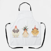 Tablier Trois mignons poulets (Recto)