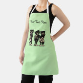 Tablier Trois musiciens de chats noirs Instruments de musi (Insitu)