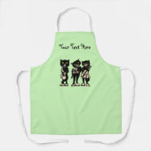 Tablier Trois musiciens de chats noirs Instruments de musi (Recto)