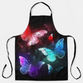 Tablier Trois papillons brillants sur l'arrière - plan de  (Recto)
