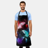 Tablier Trois papillons brillants sur l'arrière - plan de  (Porté)