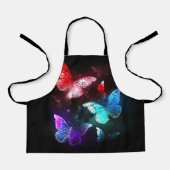 Tablier Trois papillons brillants sur l'arrière - plan de  (Recto)