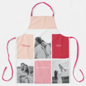 Tablier Trois photos | Bonne Saint Valentin (Recto)