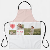 Tablier Trois photos Collage Couple | Cadeau Valentines (Recto)