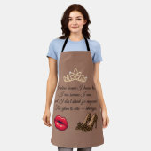 Tablier Trop Glam Pour Se Soucier – Citation Chic (Porté)