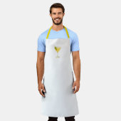 Tablier Tropical Cocktail Vibes - Lime Glass Apron (Porté)