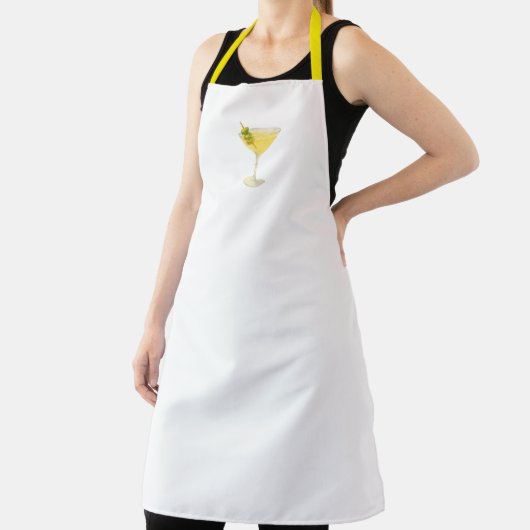 Tablier Tropical Cocktail Vibes - Lime Glass Apron (Insitu)