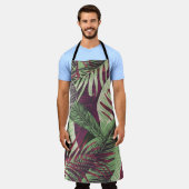 Tablier Tropical Exotic : Vert tendance sans couture (Porté)