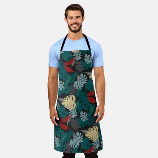 Tablier Tropical foncé (Porté)