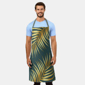 Tablier Tropical Green Gold Palm Feuilles (Porté)