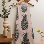 Tablier Tropical Grey & Pink Ananas Motif sans couture<br><div class="desc">Tropical Grey & Pink Ananas Motif sans couture</div>