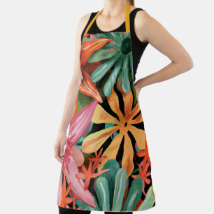 Tablier tropical/hawaïen/floral/fleur