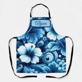 Tablier Tropical Hawaiian Flowers Hibiscus Personalized (Recto)