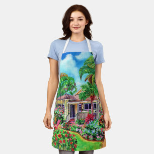 Tablier Tropical Hawaiian House BBQ Kitchen Apron