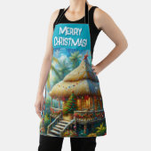 Tablier Tropical Hut Christmas Palm Tree Personalized (Insitu)