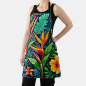 Tablier Tropical Leaves Bloom Art (Insitu)