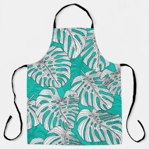 Tablier Tropical leaves, jungle leaves seamless vintage fl
