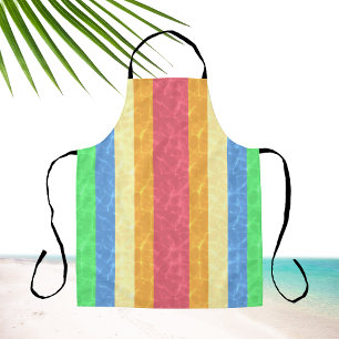 Tablier Tropical Retro Stripe Sunrise - Pastel Rainbow
