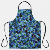 Tablier Trou de mosaïque irrégulière verte et bleue recouv (Recto)