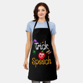 Tablier Trucs Ou Langues De Parole Enseignant Halloween (Porté)