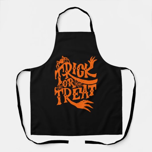 Tablier Trucs Ou Traiter Grunge Halloween Conception (Recto)