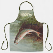 Tablier Truite de ruisseau Leaping par S.A. Kilbourne Pois (Recto)