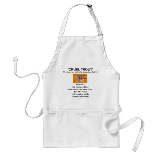 Tablier Truite mouchetée "rose et pourpre" Apron (Devant)