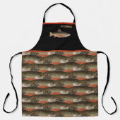 Tablier Truite Poisson Noir et rouille Pêcheur pour lui no (Recto)