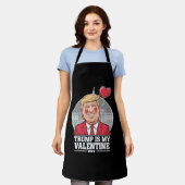 Tablier Trump est mon Valentin Rétro Saint-Valentin (Porté)