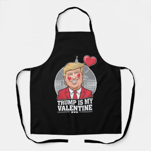 Tablier Trump est mon Valentin Rétro Saint-Valentin
