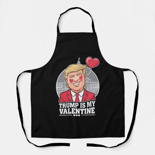Tablier Trump est mon Valentin Rétro Saint-Valentin (Recto)
