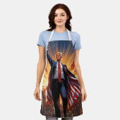 Tablier Trump l'American Superhero Apron" (Porté)