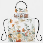 Tablier Tu aimes grand-mère | Collage photo Floral Three (Recto)