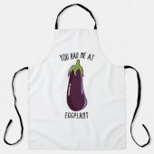 Tablier Tu M'As Eu À Eggplant (Recto)