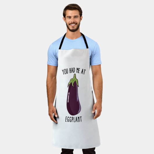 Tablier Tu M'As Eu À Eggplant (Porté)