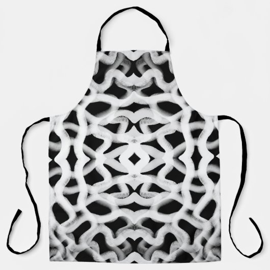 Tablier Tubulage Blanc Sur Noir (Recto)