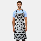 Tablier Tubulage Blanc Sur Noir (Porté)