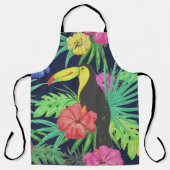 Tablier Tucan tropical et forêt tropicale Feuille (Recto)